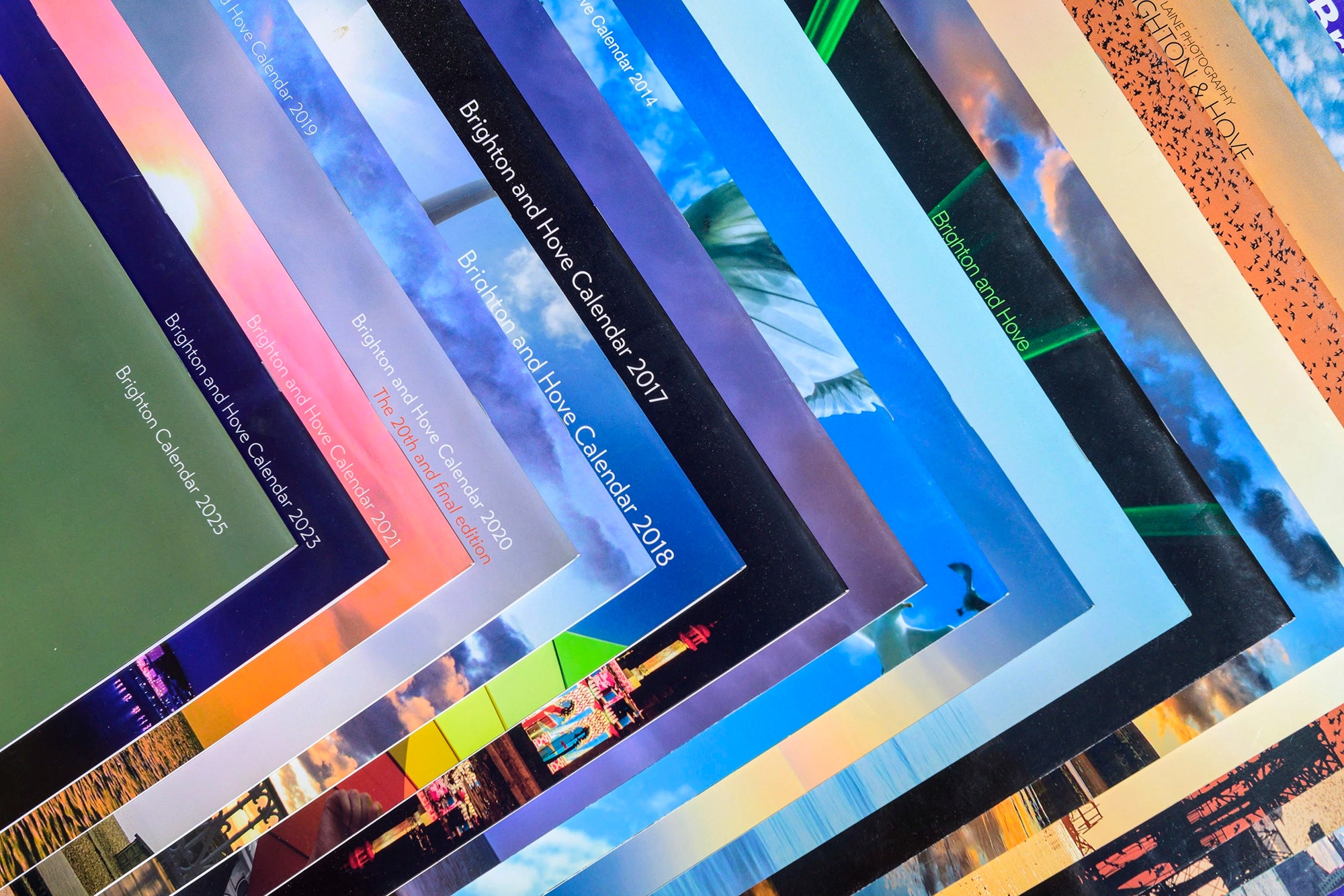 The original Brighton & Hove Calendar features stunning local photography. The 2026 edition is available to pre-order from September, on sale from late October.